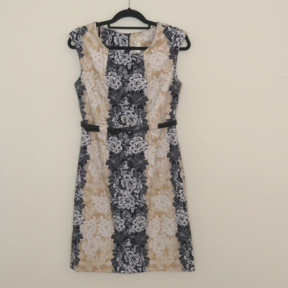 Emma & Michelle sleeveless floral lace sheath dress Size 8